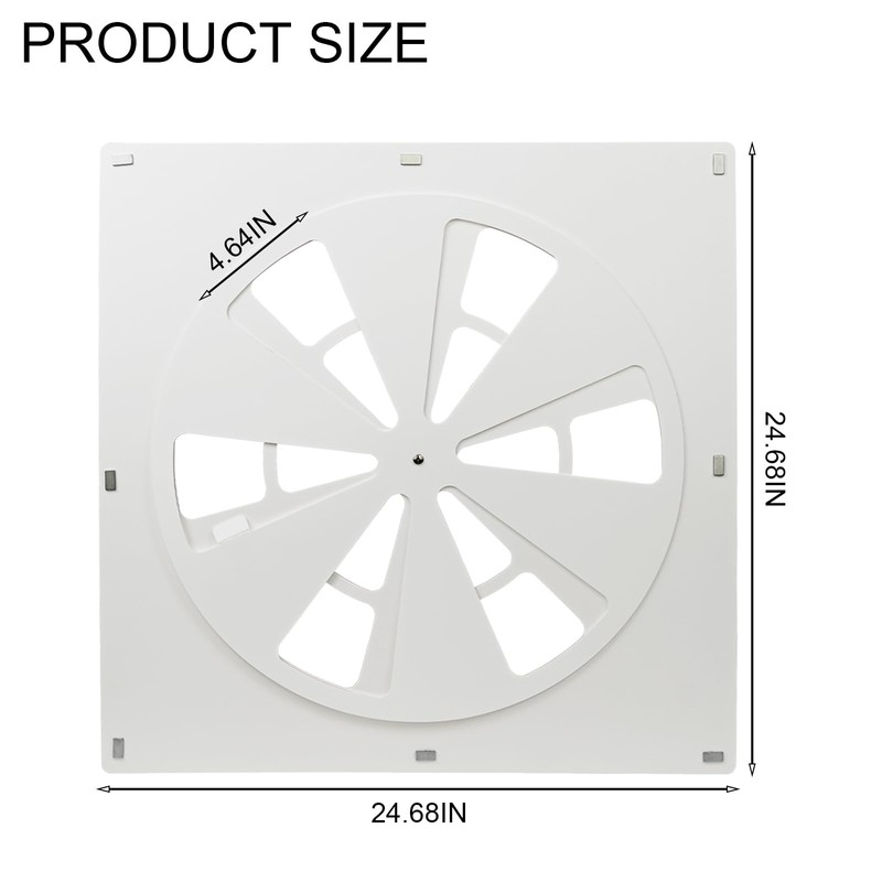 Magnetic Ceiling Vent Cover Square Adjustable Vent Cover for 24"x24"