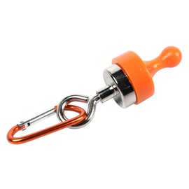 Tiardey 2PCS Magnetic Hooks for Outdoor Use – Magnetic Hooks with D-Type Hanging, Ideal for Camping Tents/Garages/Fridges and Canopies,Fluorescent Green/Orange Options