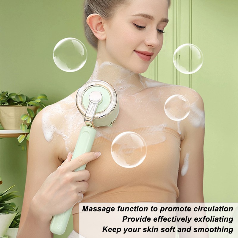 Electric Body Scrubber Brush with 5 Brush Heads Waterproof Deep