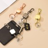 PATIKIL 2Pack Retractable Keychain, Metal Badge Reels Retractable Badge Holder