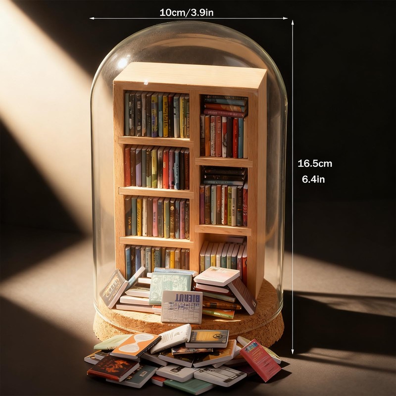 The Left Bridge Anxiety Bookshelf, Miniature Bookcase, Mini Bookshelves for