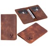 VENOULT Full Grain Genuine Leather Card Holder, Bi-fold Slim Wallet