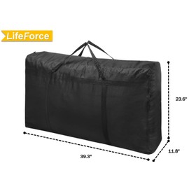 Lifeforce 180L Duvet Storage Bag, King Size Moving Bag, Large Capacity Thick Strong Bag with Double Zips, Oxford Fabric Waterproof Back to School Carry Bag Perfect for Bedding, Clothes or Moving home