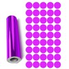 Dots Round Vinyl Color Coded Inventory Label Chrome Purple 3/4