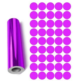 Dots Round Vinyl Color Coded Inventory Label Chrome Purple 3/4 Inch Stickers Pk of 45