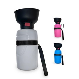 NatSupp Dog Travel Water Bottle | 21 oz Light Weight Dog Drinking Bowl | Leak Proof Water Dispenser | Portable Drinking Feeder | 2-1 Innovative Folding Bowl Design | BPA Free, Food Grade Plastic