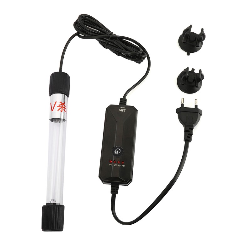 Fish Tank UV Timer Germicidal Lamp Aquarium Algae Lamp Amphibious