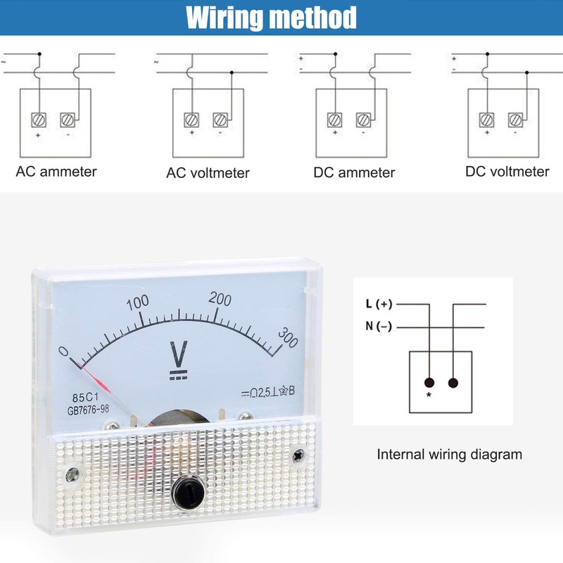Voltmeter Analogue Panel Voltmeter Voltmeter Pointer DC High Accuracy Installation