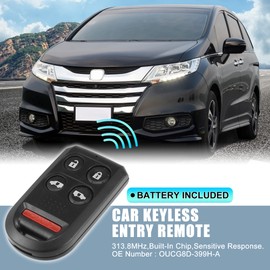 X AUTOHAUX 2pcs 313.8MHz OUCG8D-399H-A Replacement Smart Proximity Keyless Entry Remote Key Fob for Honda Odyssey 2005-2010 5 Buttons
