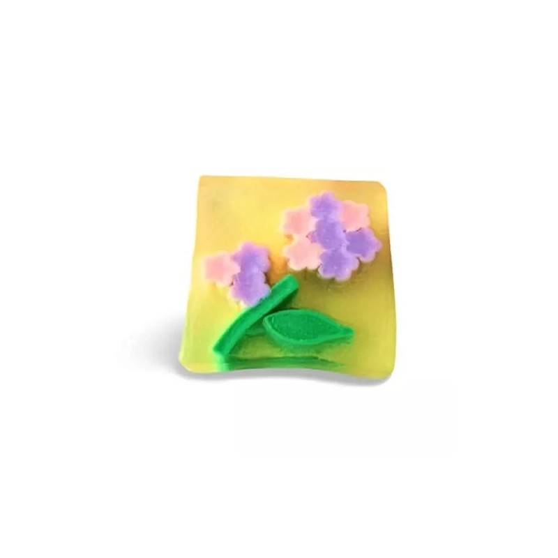Assorted Set of 3 Assorted Flowers Transparent Bar Soaps each