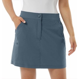 32 Degrees Cool Womens Lightweight Tech Skort (US, Alpha, Large, Regular, Regular, Vintage Indigo)