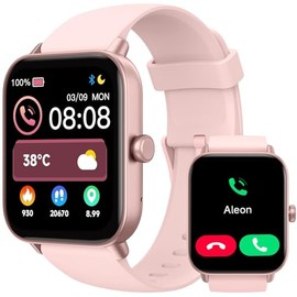 TOOBUR TOOBUR Smart Watch for Women Alexa Built-in, IP68 Waterproof Swimming, 1.8" Fitness Watch with Answer&Make Call/Heart Rate/Step Counter/Sleep Tracker/100 Sports, Compatible Android iOS