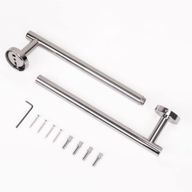 HITSLAM Chrome 19.8 Inch Towel Bar for Bathroom, SUS304 Stainless Steel Bathroom Towel Rack Wall Mounted, Modern Home Decor Bath Towel Holder with Hardware Accessories