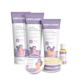 MOM to MOM Kit Etapa B Últimos meses de Embarazo Hidratación Intensiva para Prevenir Estrias y Cuidar la Piel