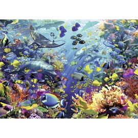 Ravensburger - Underwater Paradise - Impressive 9000 Piece Jigsaw Puzzle - Stunning Coral Reef Imagery with Fish, Dolphins & Exotic Plants - Premium Quality - Puzzles for Adults
