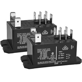 T92P11A22-240 Power Relay (Pack of 2) - DPDT, 240VAC, 30A Panel Relay - OEM Replacement General Purpose Relay