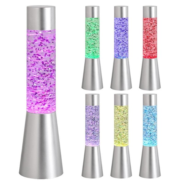 Lightahead® 13" Glitter Glow LED RGB Motion Sparkle Lamp with