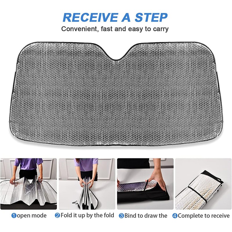 Car Windshield Sun Shade, Fire Dragon Phoenix Windshield Sunshades Sun