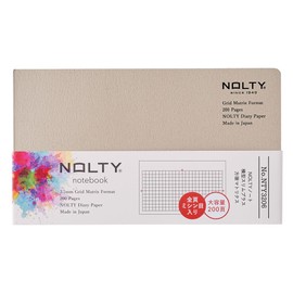 NTY3206 NOLTY Notebook, Horizontal Slim Plus, Square Matrix, Greige