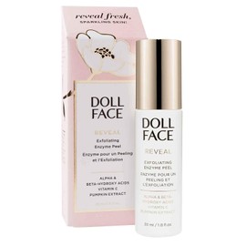 DOLL FACE Beauty REVEAL Exfoliating Enzyme Peel | Chemical Peel with Glycolic Acid & Lactic Acid for Brighter, Smoother Skin | 1 Fl oz