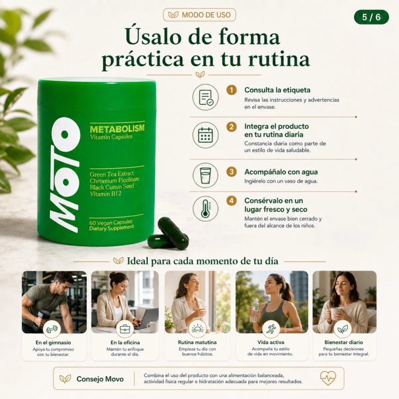 Complemento Con Té Verde, Comino Negro Y Cromo Diario