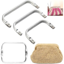 2-Pack U-Shaped Bag Closures & Handles - Multi-Purpose Craft Frame Clips for Crochet Bags, Totes, Shopping Totes & DIY Accessories (185x75mm, 2 PCS)