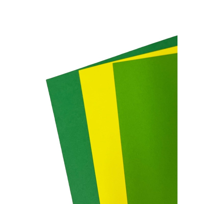 DJP Assorted Yellow & Green Coloured A4 160 GSM Card