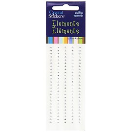 Mark Richards Elements Crystal Stickers 1652 120-Piece Self-Adhesive Rhinestones, 3mm, Clear