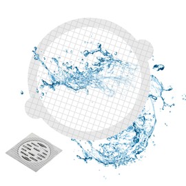Kearning 50pcs Disposable Shower Drain Hair Catcher Hair Trap for Shower Drain Mesh Stickers Shower Strainer for Bathroom Tub Kitchen Sink Shower Drain Cover Hair Stopper