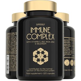 SuperSelf-Immune System Booster – 120 Vegan Capsules with Vitamin C, Zinc, Selenium, Elderberry, and Probiotics. Supports immunity and recovery for adults.