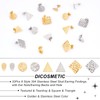 DICOSMETIC 32 Pieces 4 Styles 2 Colours Stainless Steel Stud