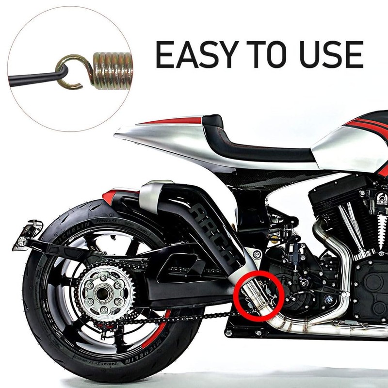 LEEQBCR 2 Pieces T-Hook Spring Puller, Exhaust Spring Hook, Motorcycle