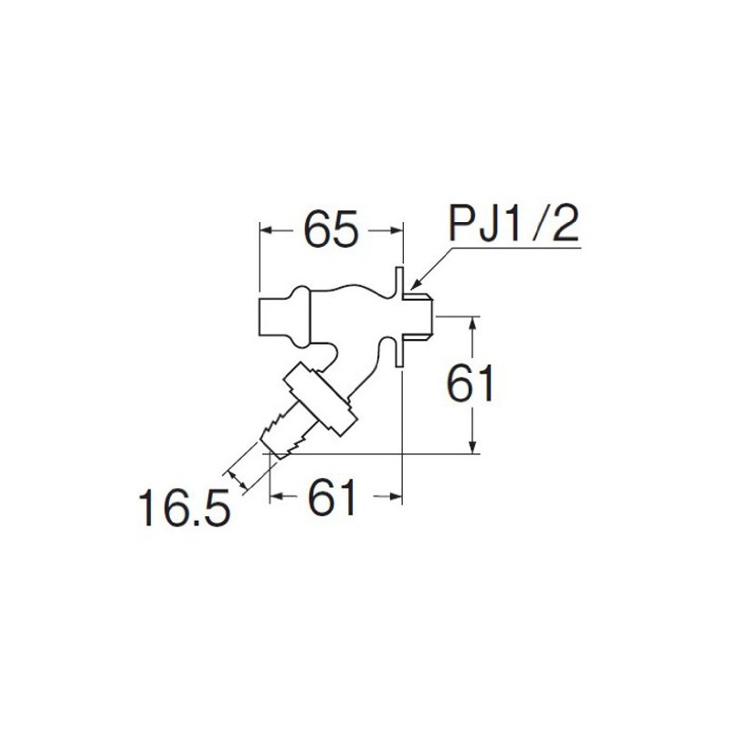 SANEI JY86J-13 Shared Water Faucet Key Type Faucet for Connecting