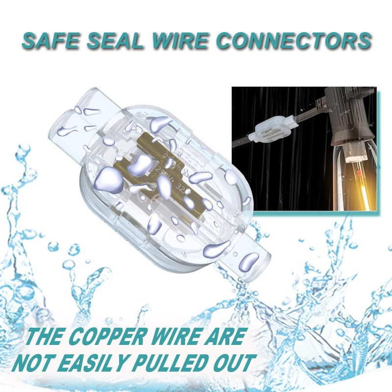 Waterproof Wire Connectors Quick Inserted IP68 Moisture Guard Weatherproof Single-core