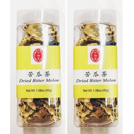 Dried Bitter Melon Tea, 1.58oz (45g), Traditional Chinese Herbal Tea, 2-Pack 苦瓜茶