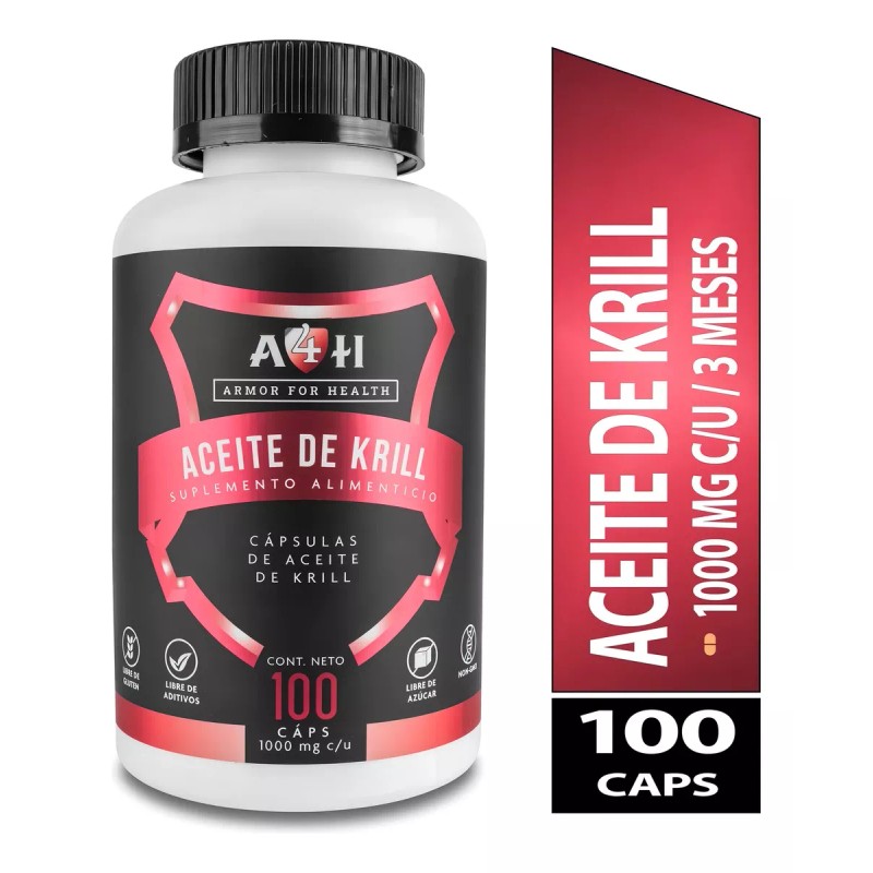 Armor For Health Aceite De Krill 100 Caps 1000mg Astaxantina