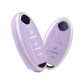 OFFCURVE Car Key Case - Key Fob Cover & Protector, 3/4 Buttons, Compatible with Nissan Qashqai, Juke, Micra, Murano, Note, X-Trail, 370Z, J11, T32, Pathfinder, Tiida, Cube, Infiniti