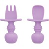 Bumkins Juego de Utensilios de Silicona Lavanda