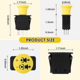 Hohean 10 Amp 8 Terminals PTO Switch Lawn Mower Parts, Upgrade Blade Clutch Switch Compatible with Exmark Toro 116-0124 1160124 Lazer Z AS E S X Z Series Lawn Mower Tractor