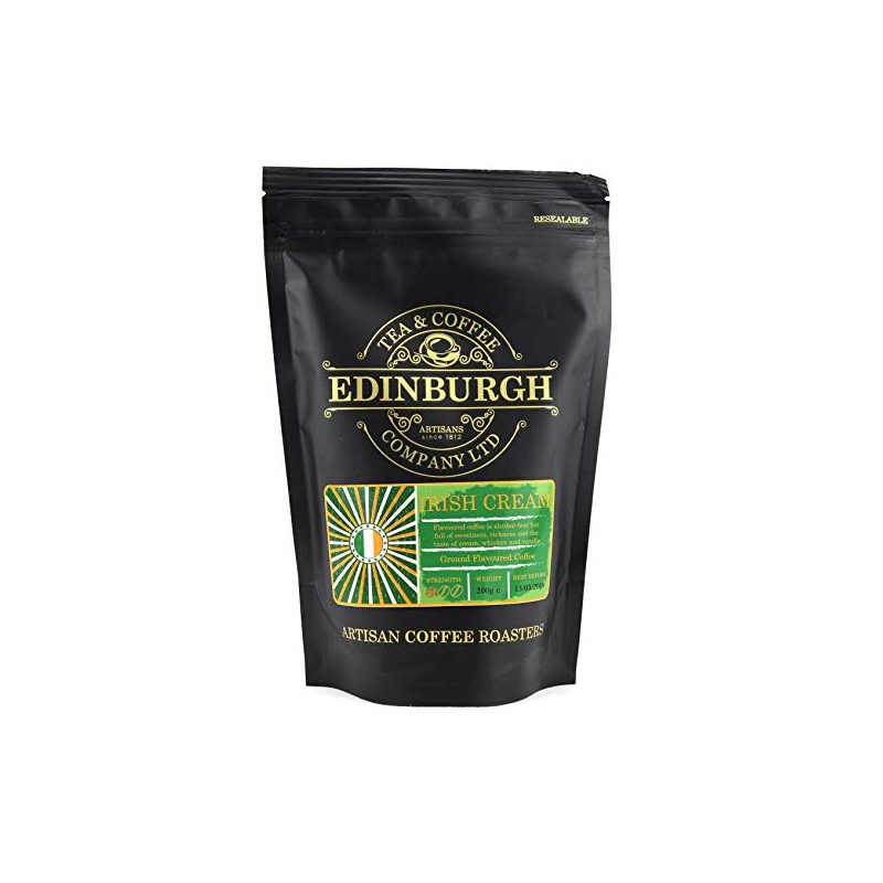 Edinburgh Tea & Coffee Irish Cream Ground Coffee, Alcohol-Free, Medium