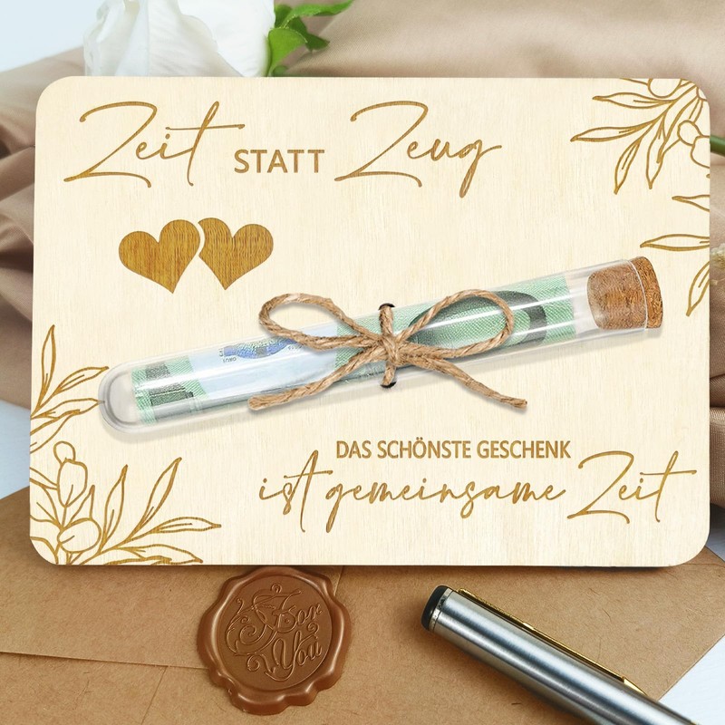 Time instead of stuff money gifts packaging