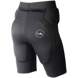 Vaxpot VA-3012 BLK Hip Protector, Short Type, For Men and Women, Integrated NBR Pad, 0.4 inches (10 mm), Elastic, Quick Drying, L (Men’s Size L)