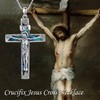 HUKKUN Crucifix Jesus Cross Necklace Sterling Silver Jesus Christ Cross