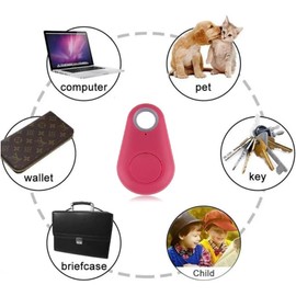 Wireless Bluetooth 4.0 Key Finder | Smart Wireless Anti Lost Key Tracker | Wireless Locator, and GPS Integration | Tracker for Kids Phone Car Wallet Luggage Pet children bags suitcases (Pink).