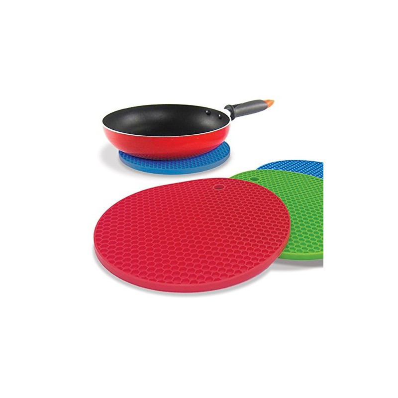 Better Kitchen Products Set Of 3, Large Silicone Pot Holders,