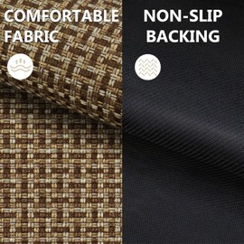 LEKEEPGO Door Mat Indoor Entrance 24"x47", Absorbent Indoor Door Mat Large, Non Slip Rubber Backing Inside Door Mats, Washable Floor Mat, Low-Profile Doormat for Front Door, Entryway, Entrance, Brown