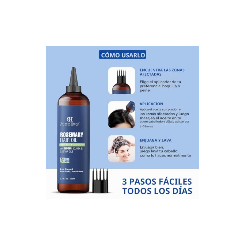 Botanic Hearth 100% Pure Rosemary Oil for Hair Growth Infused