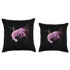 Cherry Shrimp Vaporwave Throw Pillow