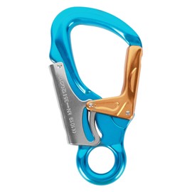 Tnfeeon Climbing Carabiner Hook Fine Polished 35KN Heavy Duty for Camping and Outdoor Adventure (Sky Blue, Gold)