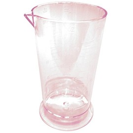 Professional Hairdresser's Plastic Measuring Jug for Hair Dye & Peroxide - 100 ml (Pink)